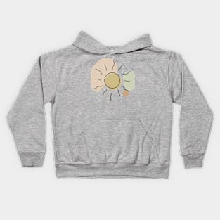 Sun Line Art Kids Hoodie